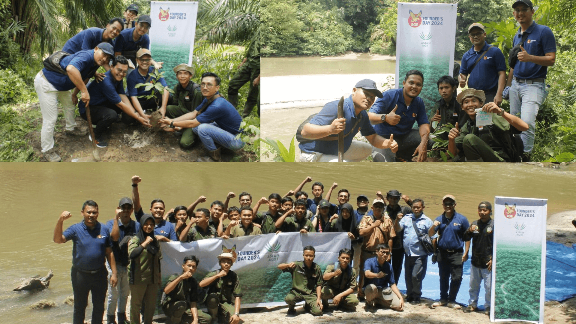 PT Saudara Sejati Luhur Celebrates RGE Founder’s Day with Tree Planting and River Cleanup in North Sumatra